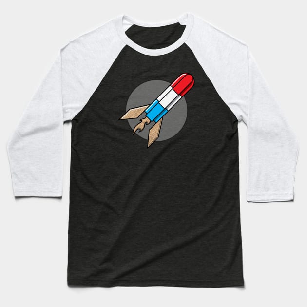 Sweet Rocket Baseball T-Shirt by jepegdesign